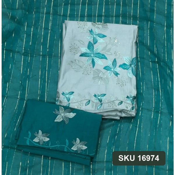 Cotton Silk Embroidery Suit Set