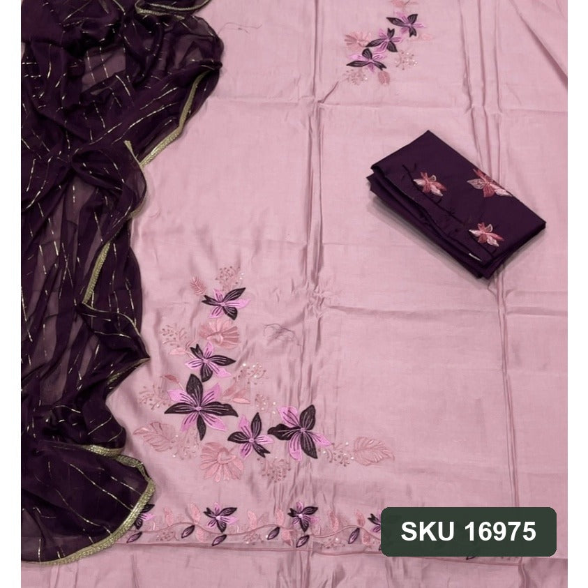 Cotton Silk Embroidery Suit Set