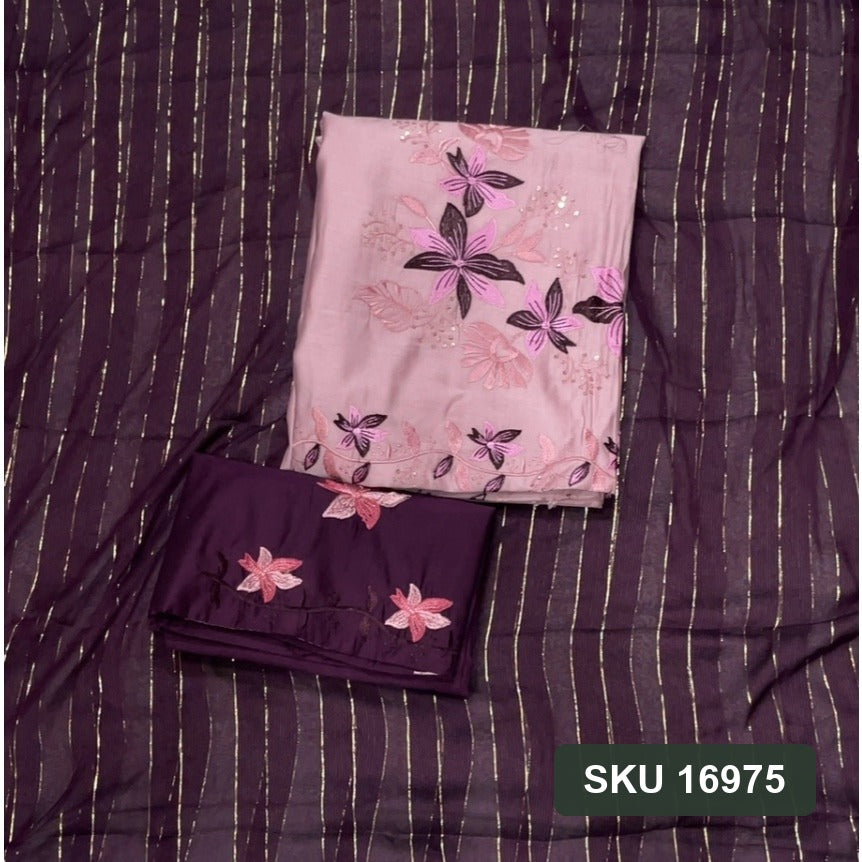 Cotton Silk Embroidery Suit Set