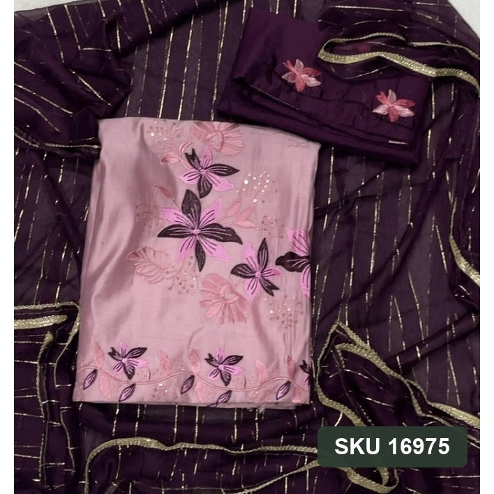 Cotton Silk Embroidery Suit Set