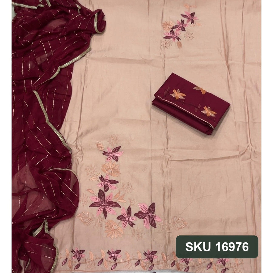Cotton Silk Embroidery Suit Set