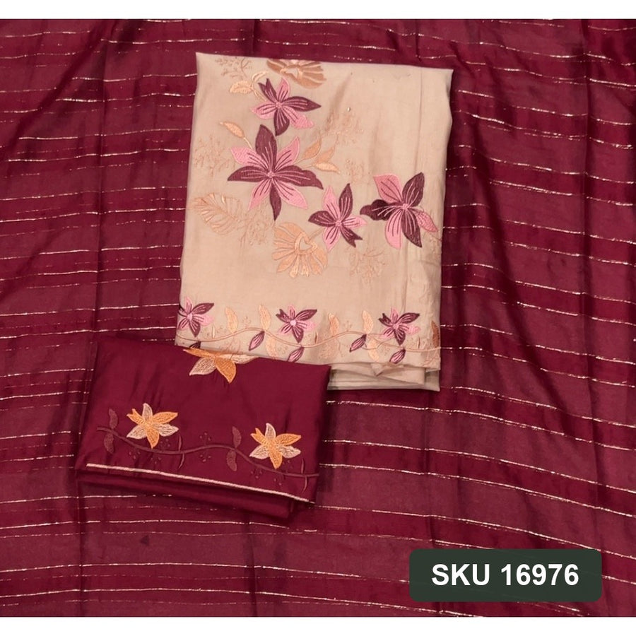 Cotton Silk Embroidery Suit Set