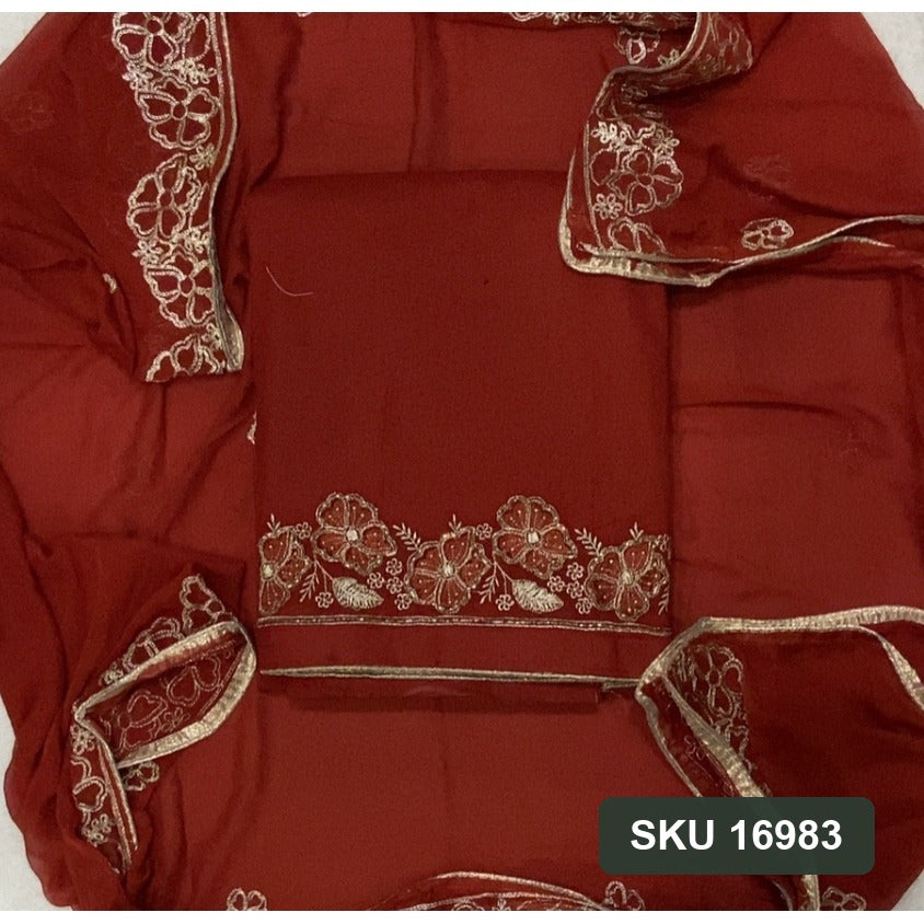 Cotton Silk Embroidery Suit Set