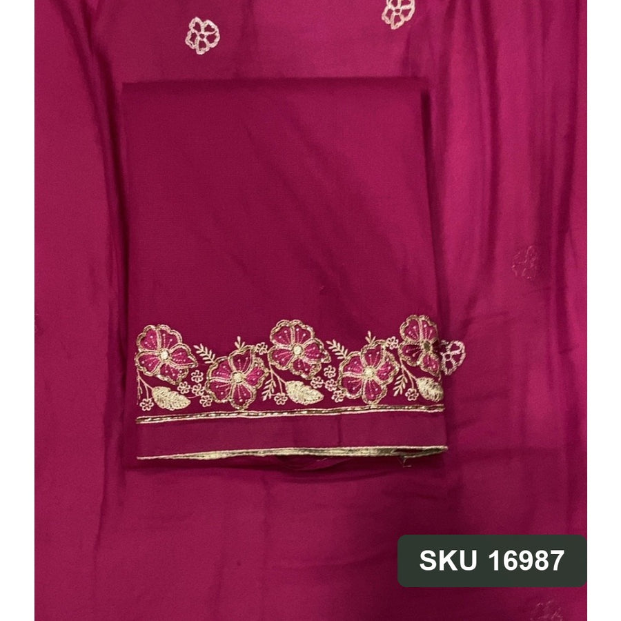 Cotton Silk Embroidery Suit Set