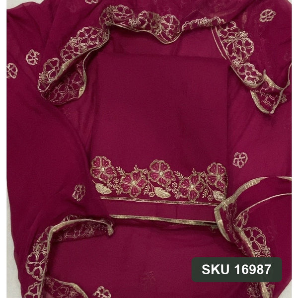 Cotton Silk Embroidery Suit Set
