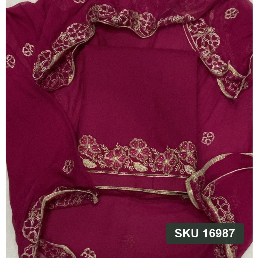 Cotton Silk Embroidery Suit Set