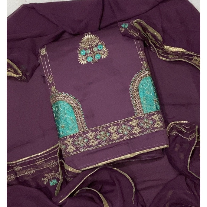 Cotton Silk Embroidery Suit Set
