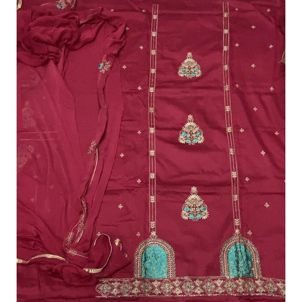 Jaam Silk Embroidery Suit Set
