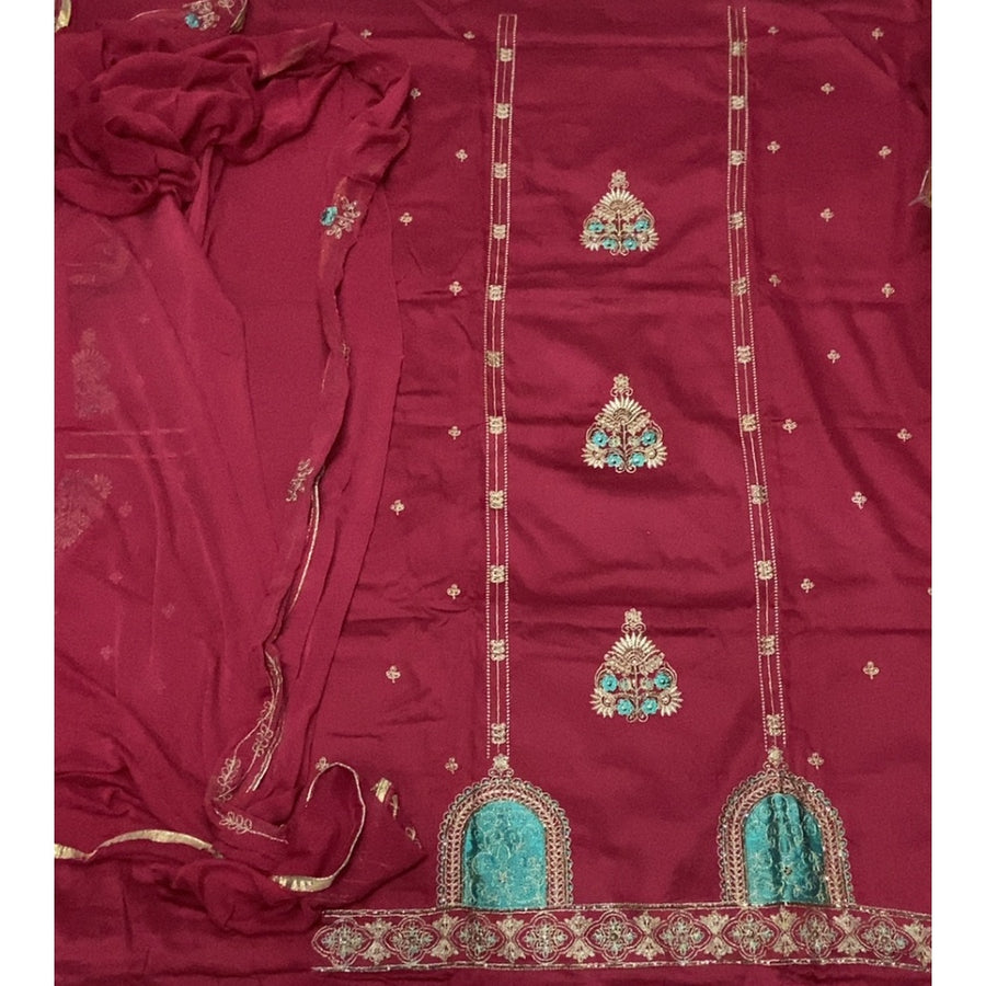 Jaam Silk Embroidery Suit Set