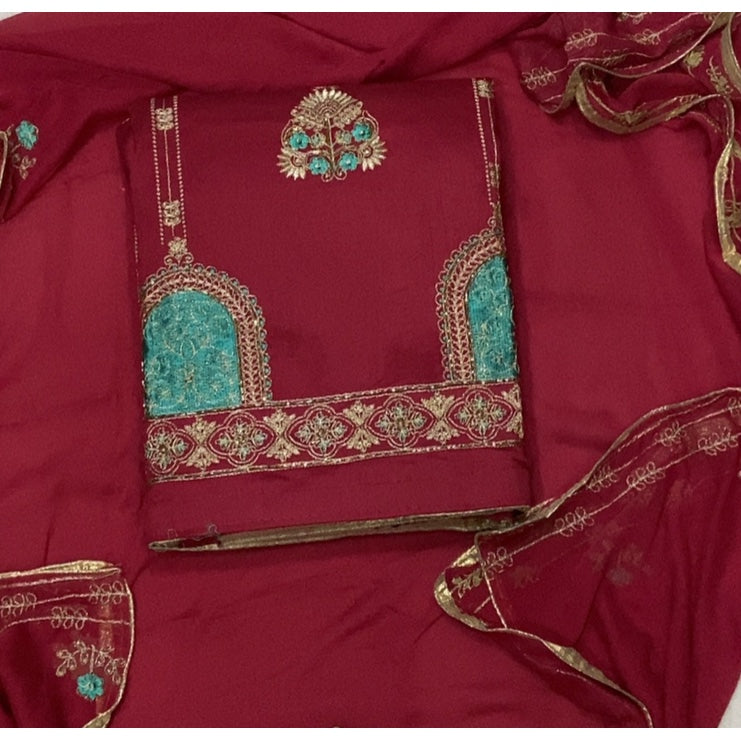 Jaam Silk Embroidery Suit Set