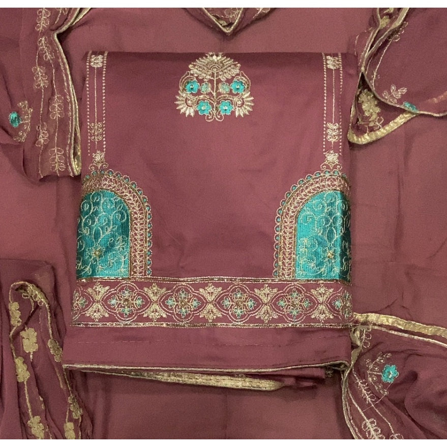 Jaam Silk Embroidery Suit Set