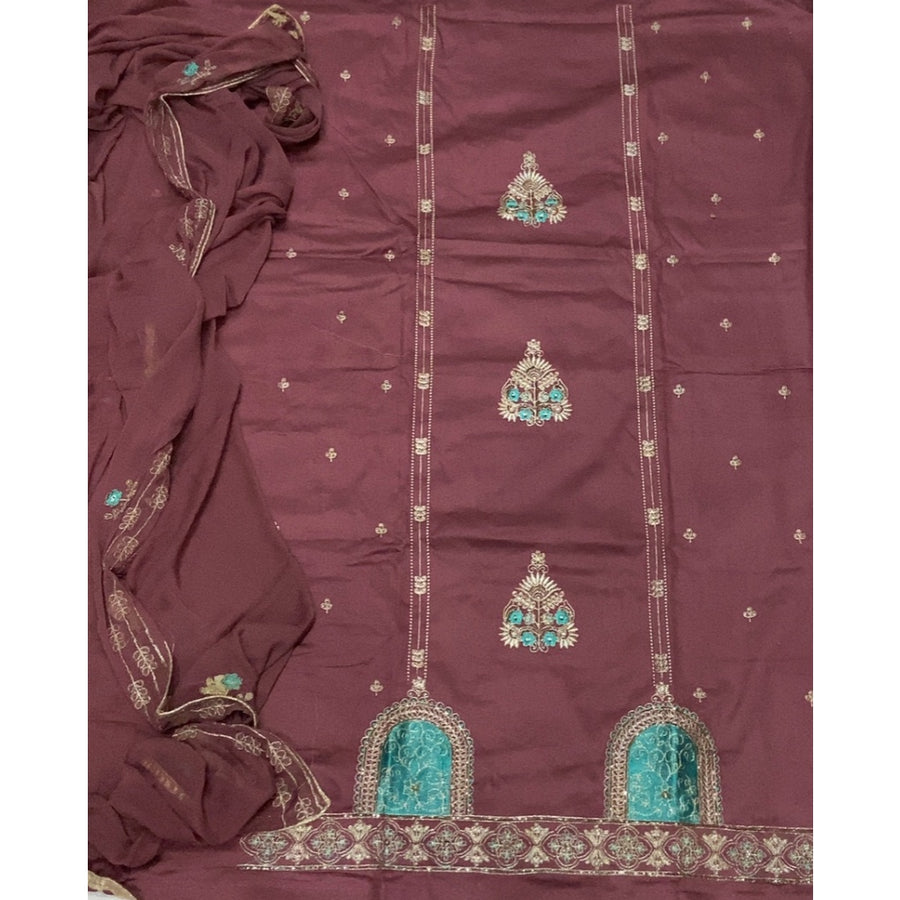 Jaam Silk Embroidery Suit Set