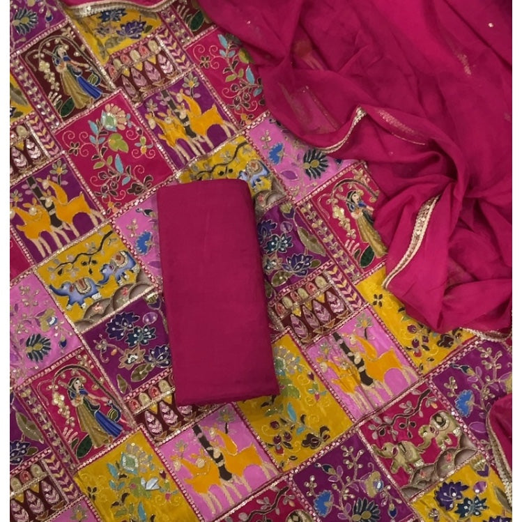 Banarsi Silk Embroidery Suit Set