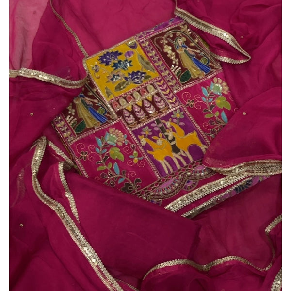 Banarsi Silk Embroidery Suit Set