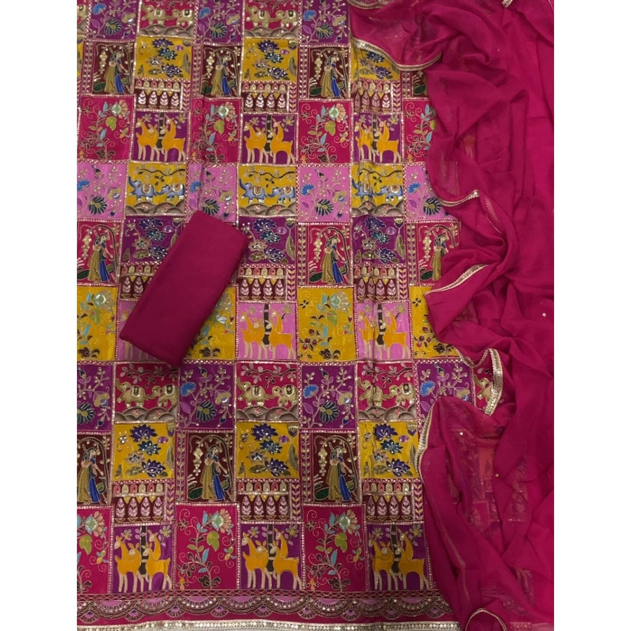Banarsi Silk Embroidery Suit Set