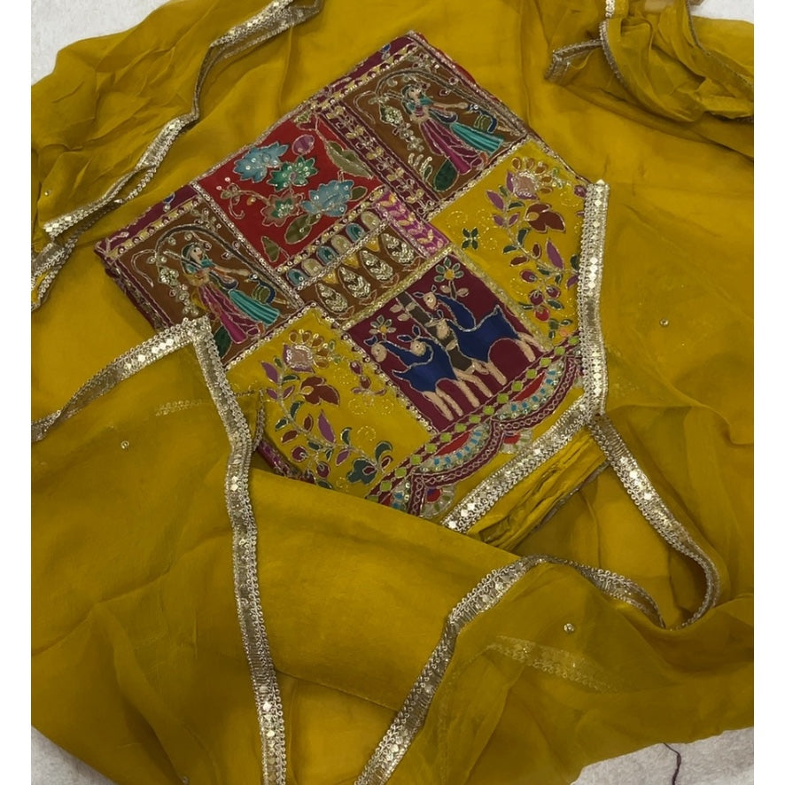 Banarsi Silk Silk Embroidery Suit Set