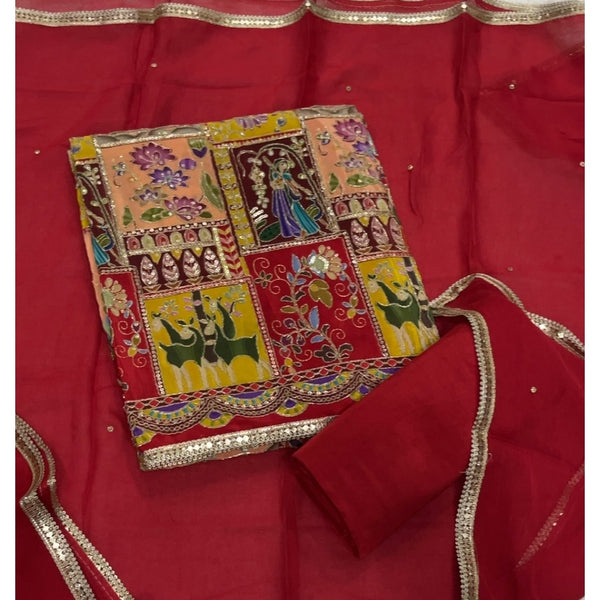 Banarsi Silk Embroidery Suit Set