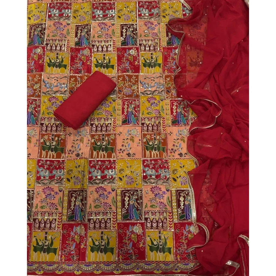 Banarsi Silk Embroidery Suit Set