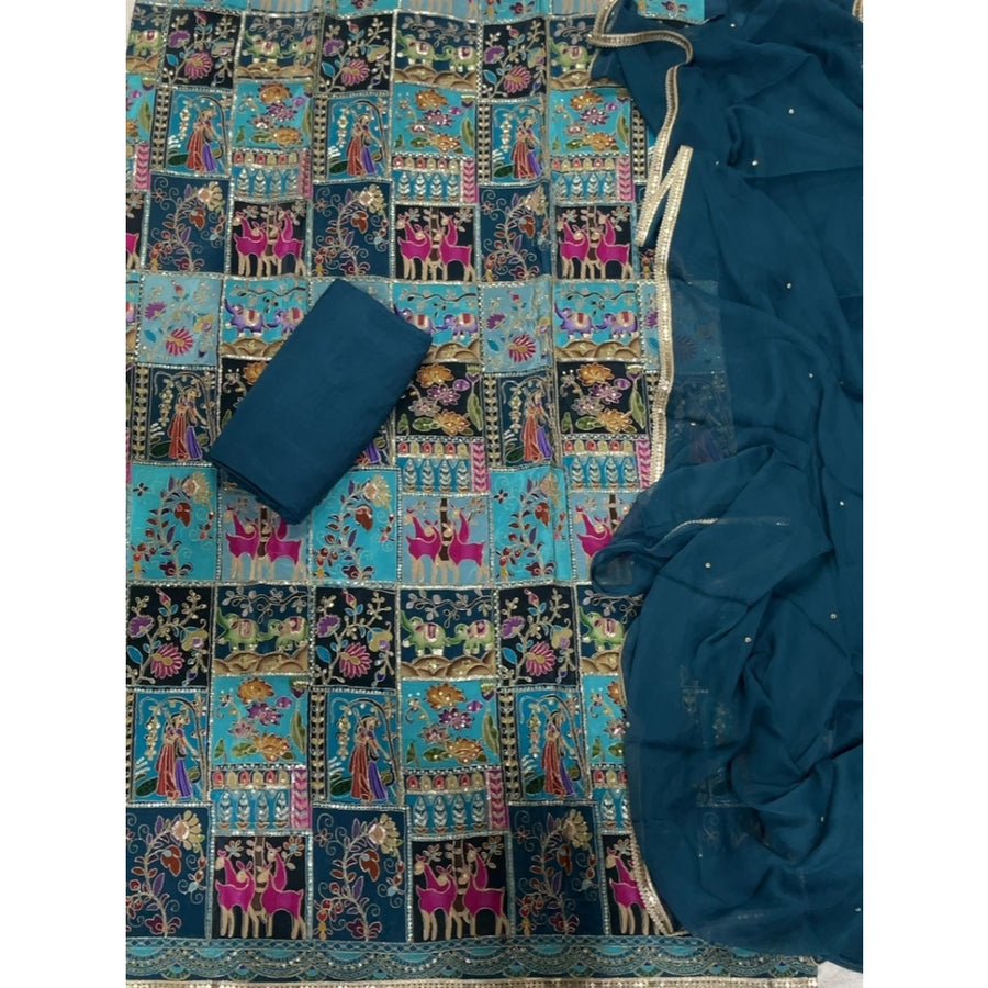 Banarsi Silk Embroidery Suit Set