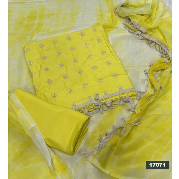 Cotton Silk Embroidery Suit Set