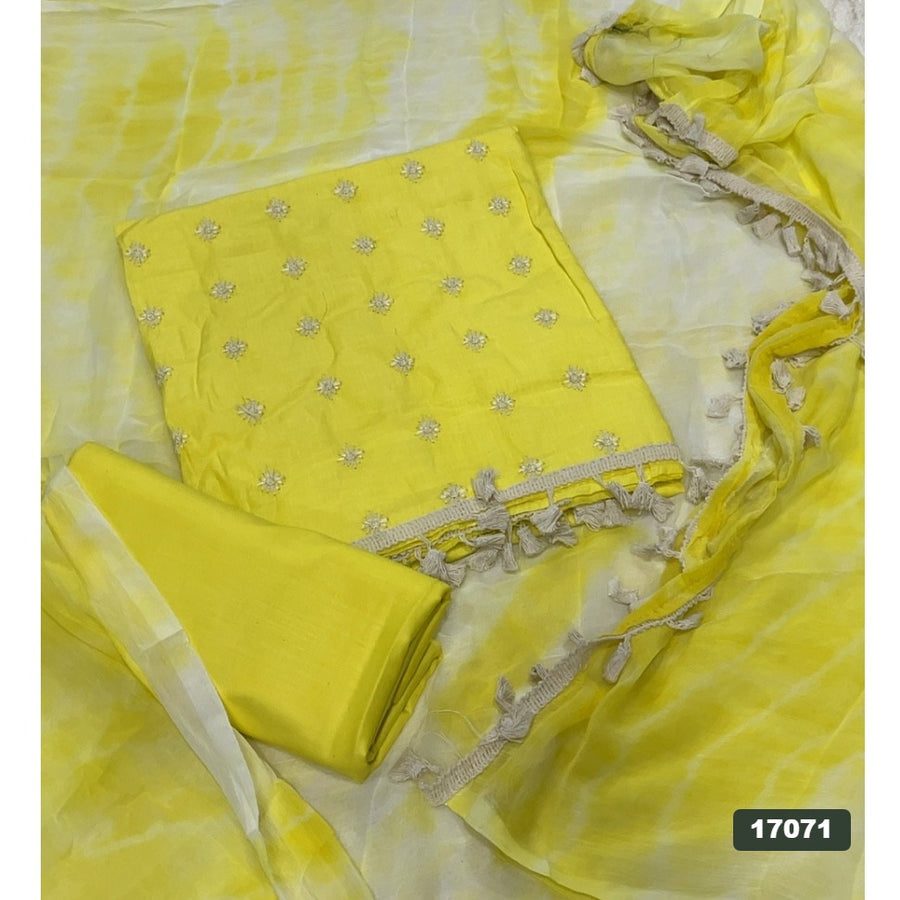 Cotton Silk Embroidery Suit Set