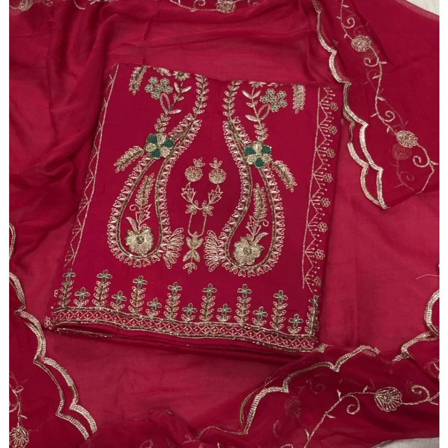 Jaam Silk Embroidery Suit Set