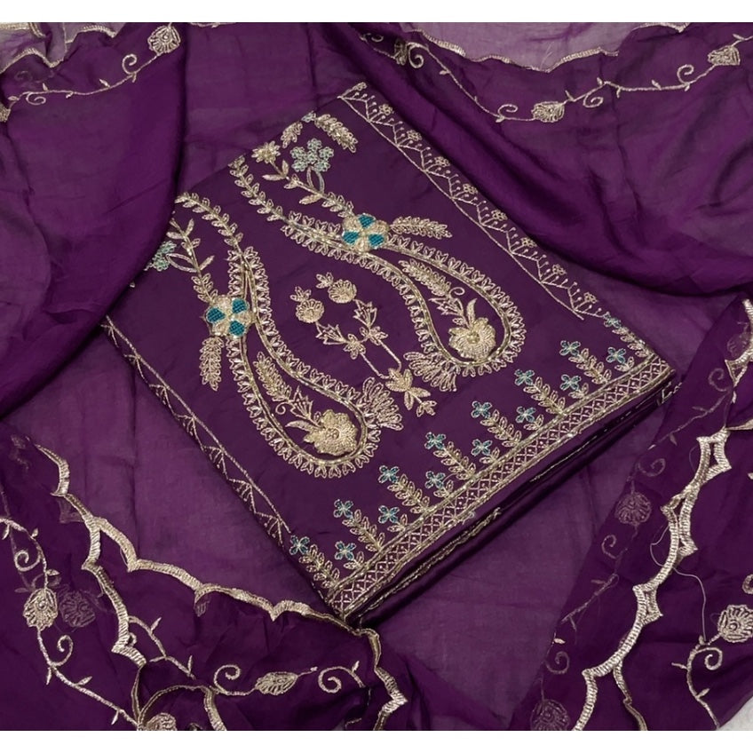 Jaam Silk Embroidery Suit Set
