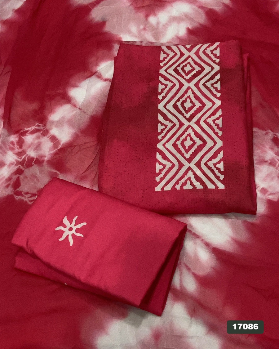 Silk Embroidery Suit Set