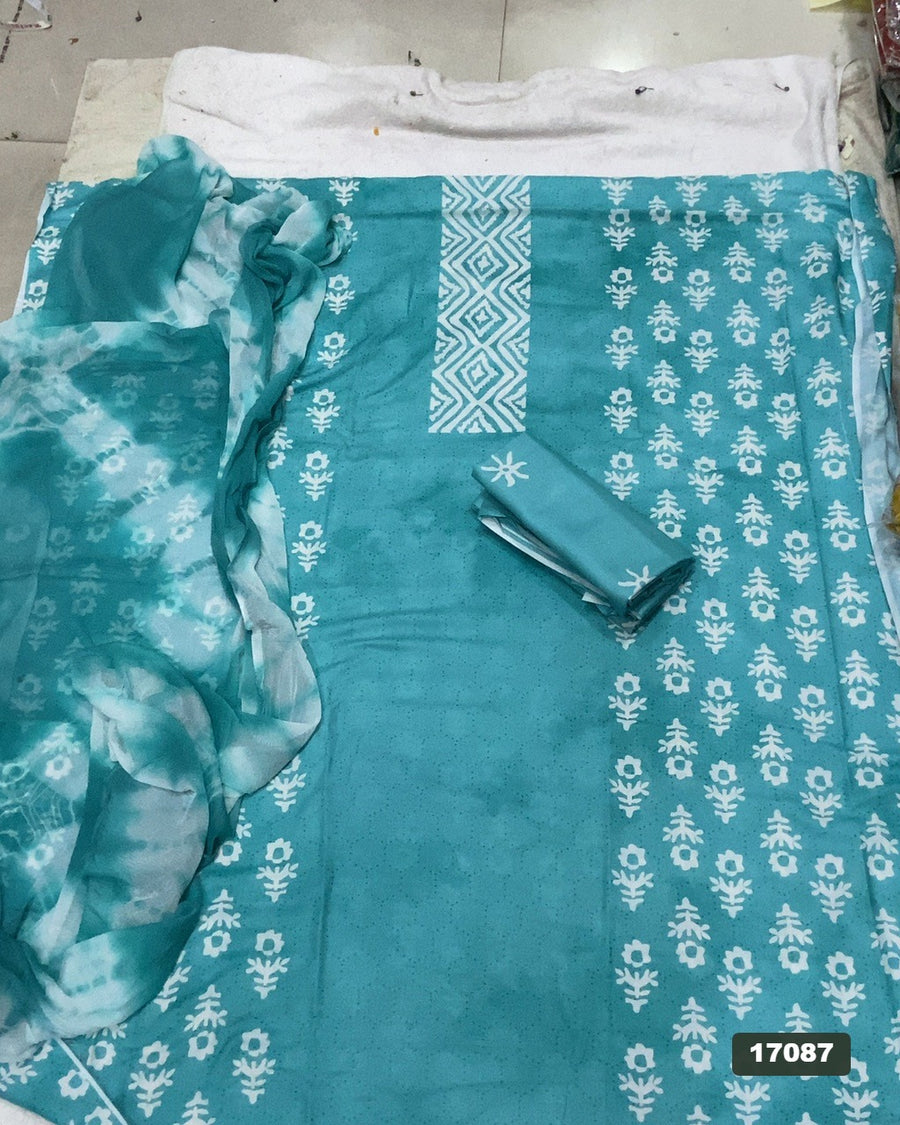 Silk Embroidery Suit Set