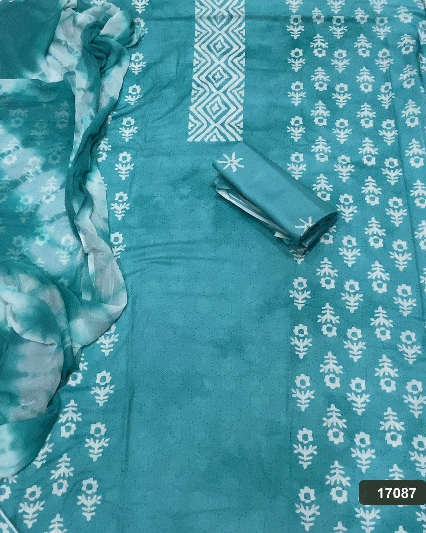 Silk Embroidery Suit Set