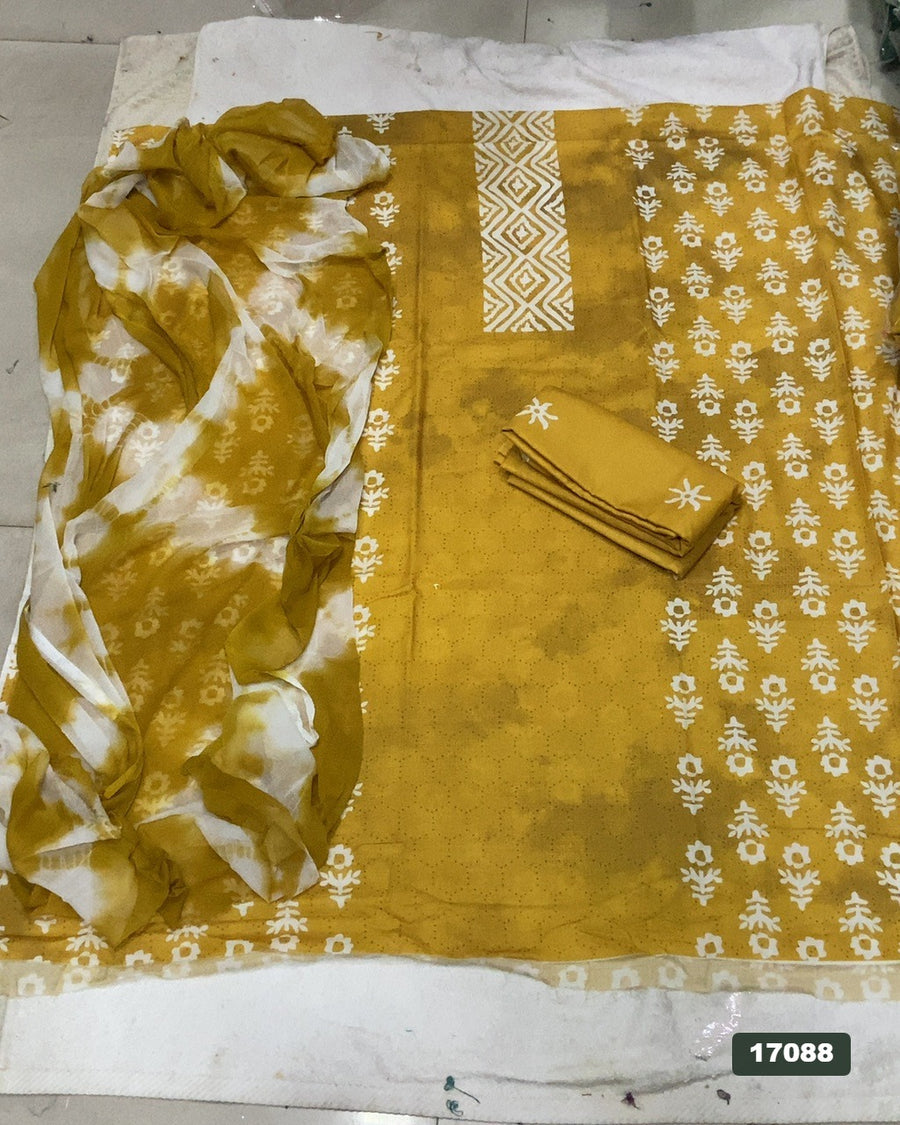 Silk Embroidery Suit Set