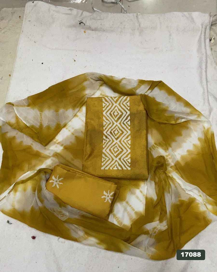 Silk Embroidery Suit Set