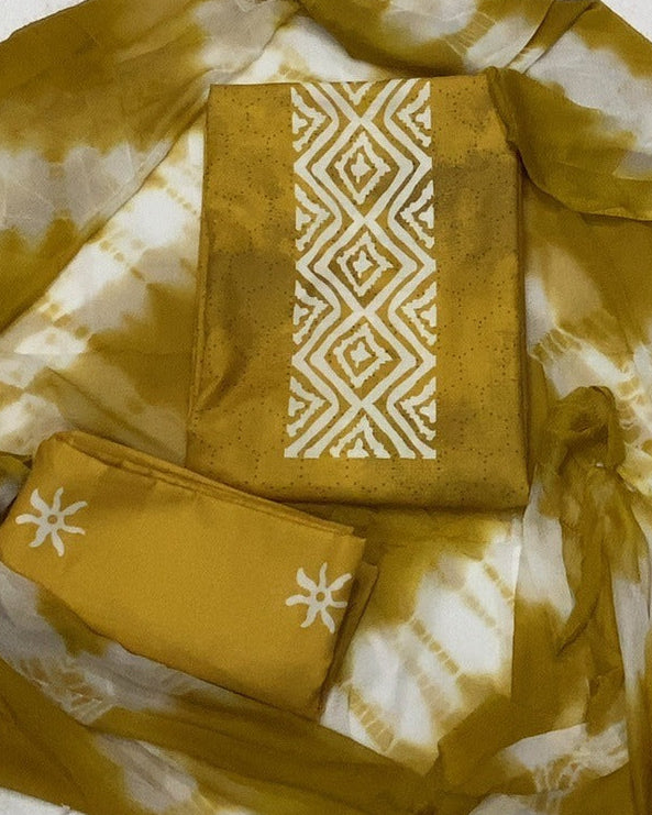 Silk Embroidery Suit Set