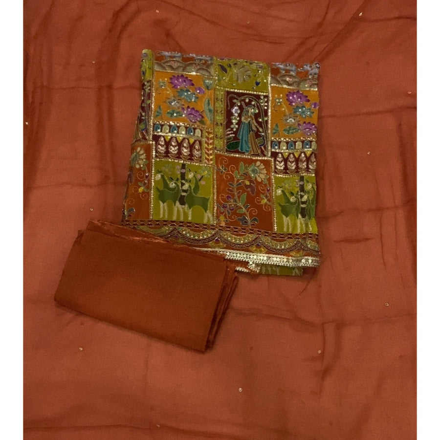 Banarsi Silk Embroidery Suit Set