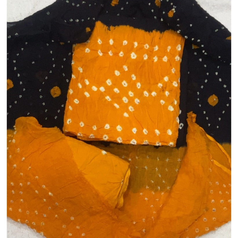 Pure Bandhej Cambric Cotton Suit Set
