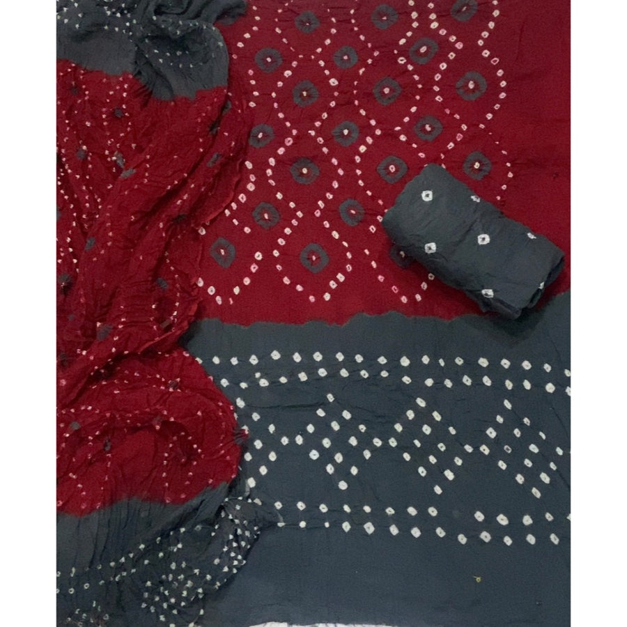 Pure Bandhej Cambric Cotton Suit Set