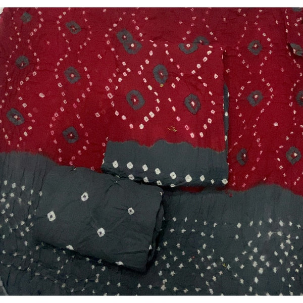 Pure Bandhej Cambric Cotton Suit Set