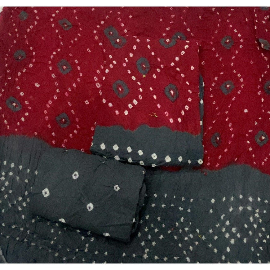 Pure Bandhej Cambric Cotton Suit Set