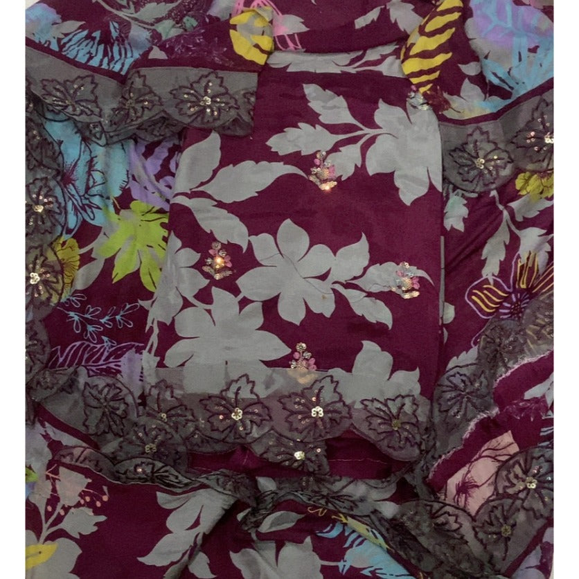 Muslin Silk Embroidery Suit Set