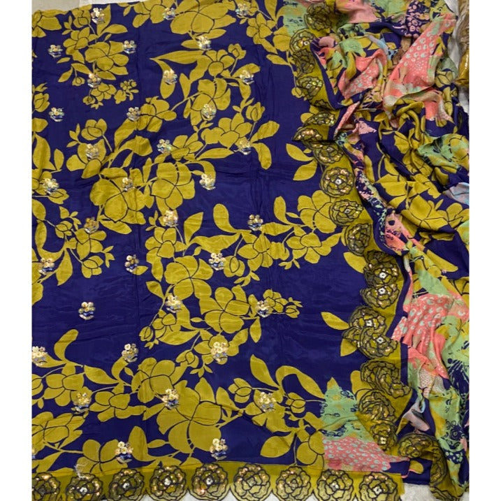 Muslin Silk Embroidery Suit Set