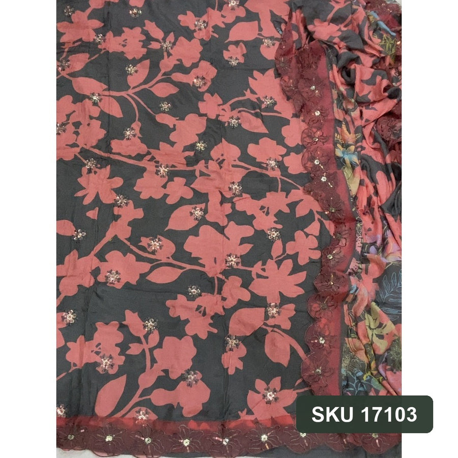 Muslin Silk Embroidery Suit Set