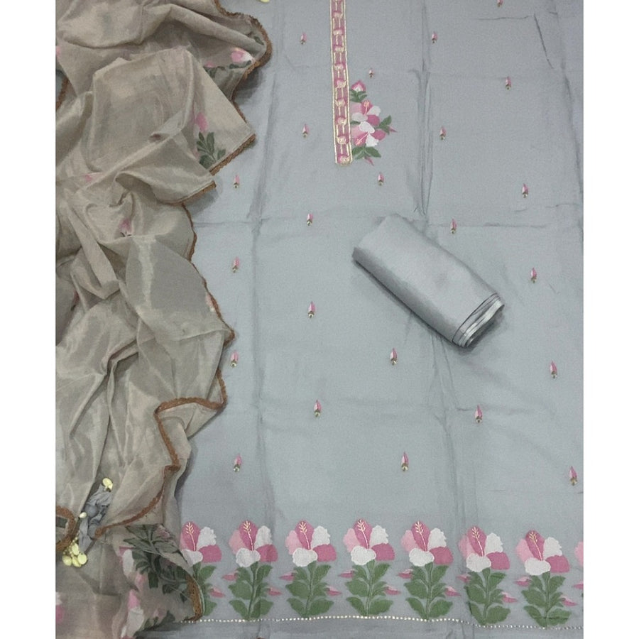 Banarsi Silk Embroidery Suit Set