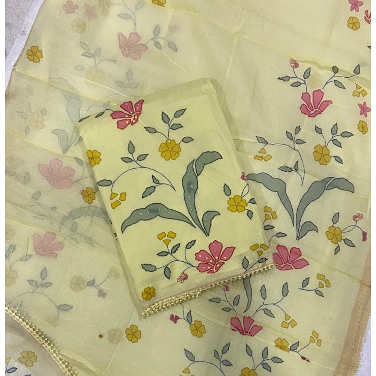 Banarsi Silk Embroidery Suit Set