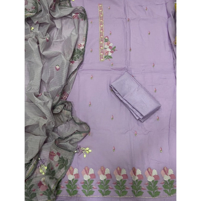 Banarsi Silk Embroidery Suit Set