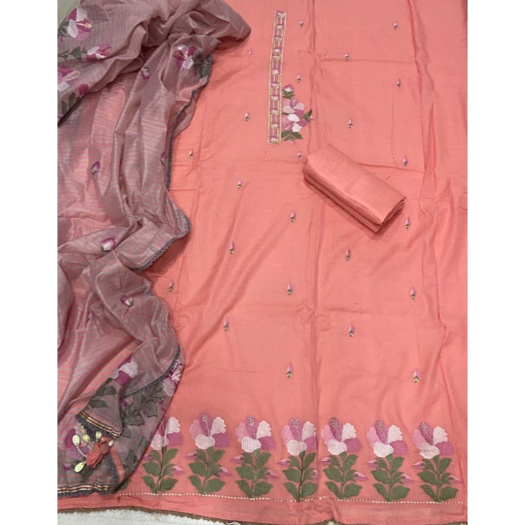 Banarsi Silk Embroidery Suit Set