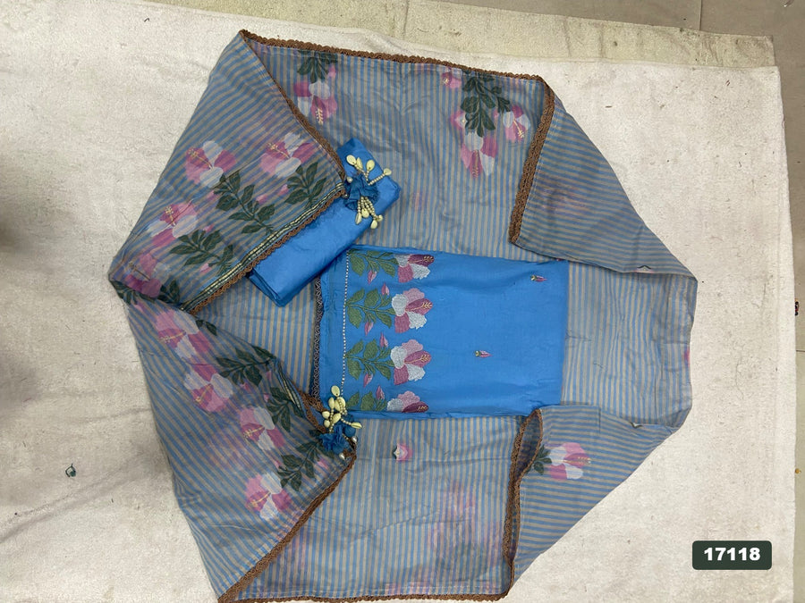 Banarsi Silk Embroidery Suit Set
