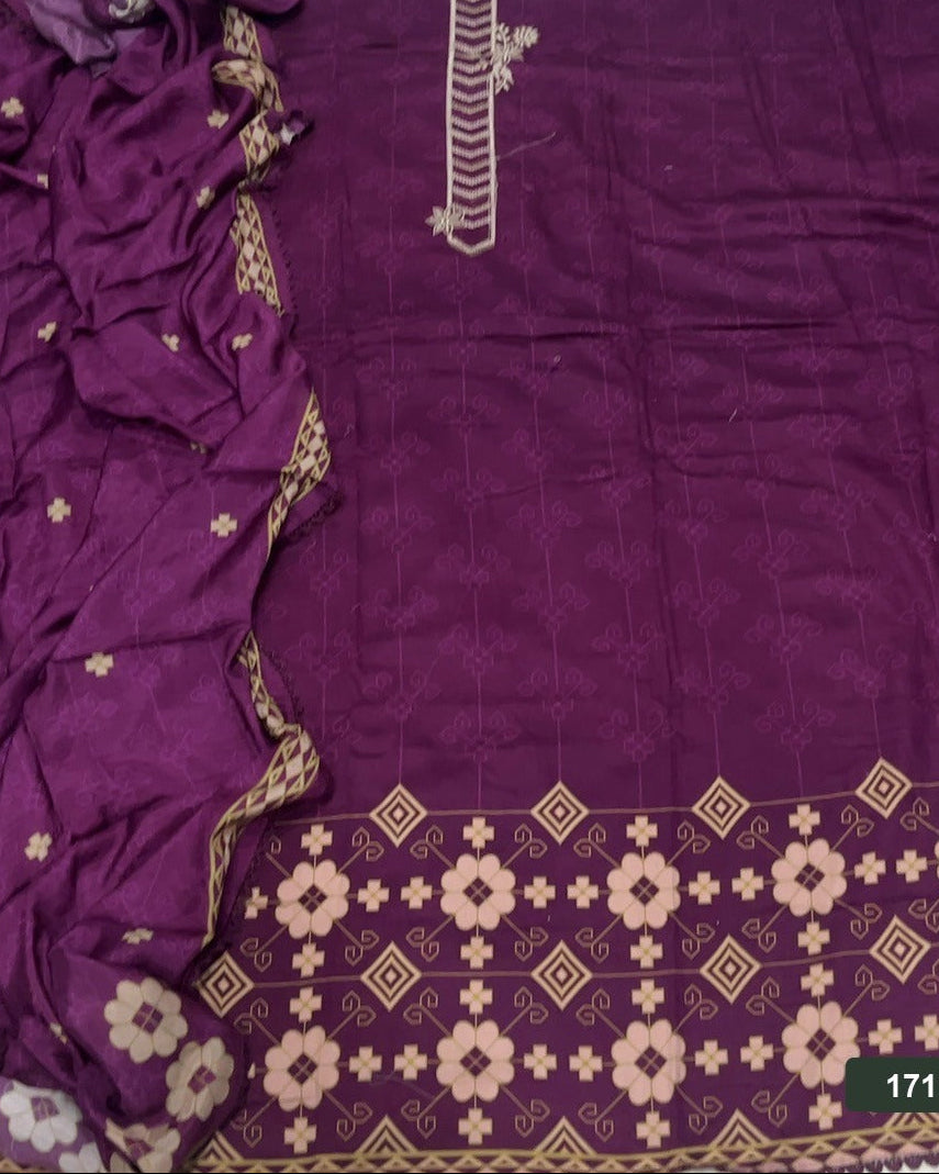 Cotton Silk Embroidery Suit Set