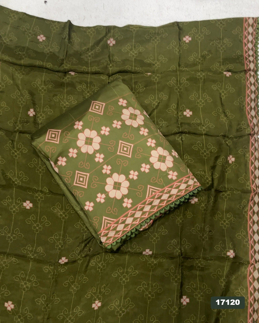 Cotton Silk Embroidery Suit Set