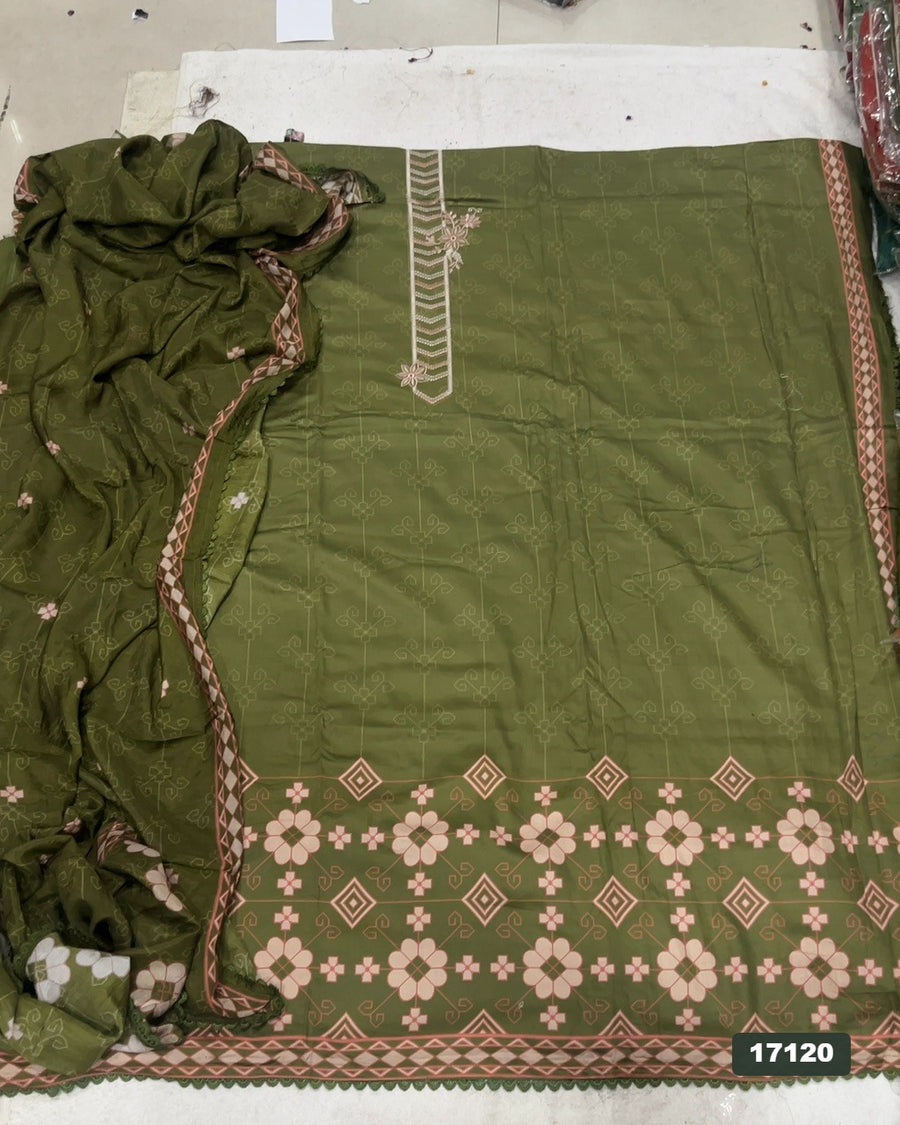 Cotton Silk Embroidery Suit Set