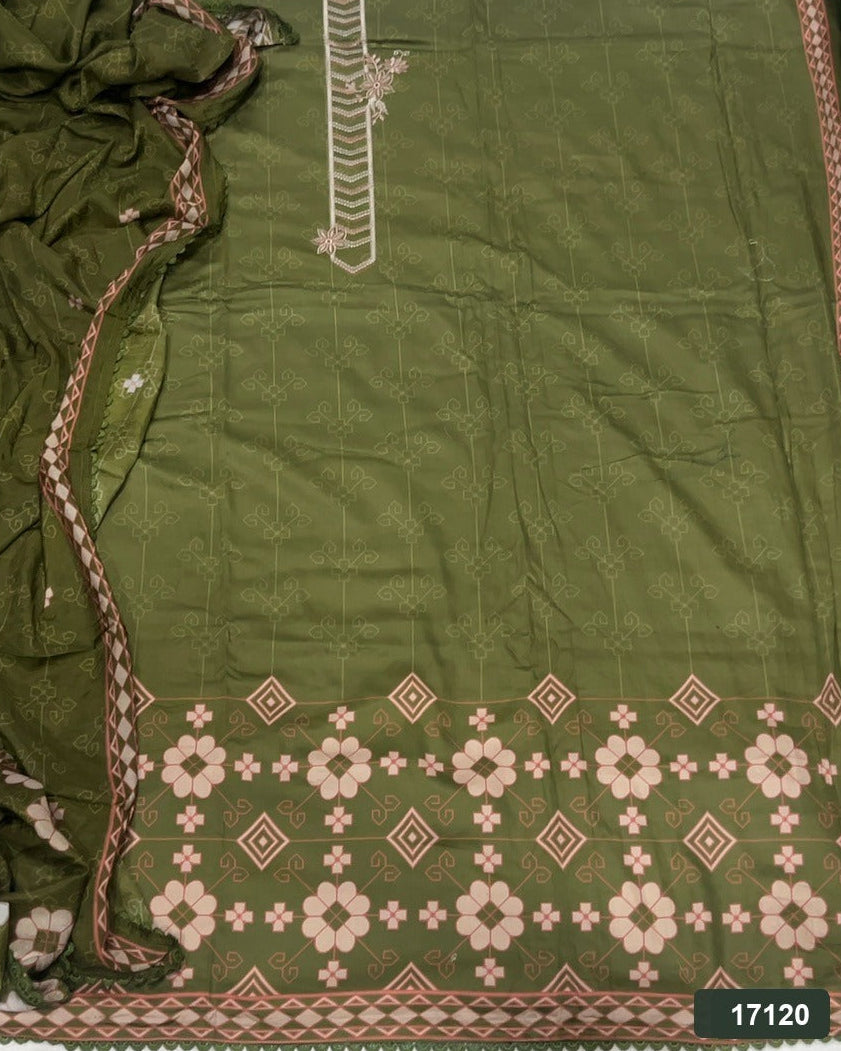 Cotton Silk Embroidery Suit Set